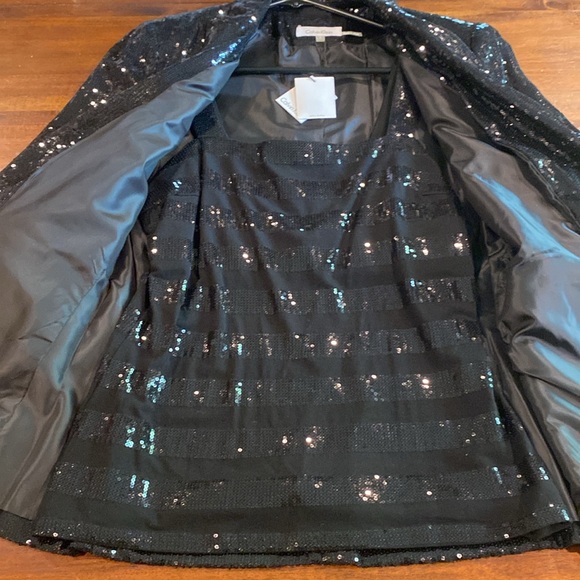 Calvin Klein sequenced blazer with matching tank top - Picture 4 of 6